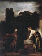 REMBRANDT Harmenszoon van Rijn Christ and the Woman of Samaria Germany oil painting artist